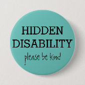 Benutzerdefinierte versteckte Behinderungen Button (Vorderseite)