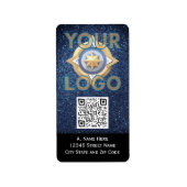 Benutzerdefinierte vertikale Sticker mit QR-Code B Adressaufkleber (Vorne)