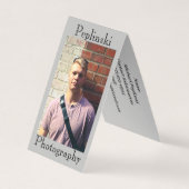 Benutzerdefinierte vertikale Zelt-Faltenkarte Visitenkarten (Vorderseite)