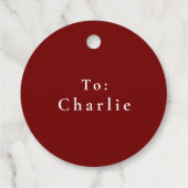 Benutzerdefinierte Verzauberungsmarken für Weihnac Geschenkanhänger (Rückseite)