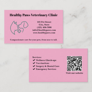 Benutzerdefinierte Veterinär-Klinik-Visitenkarte m Visitenkarte