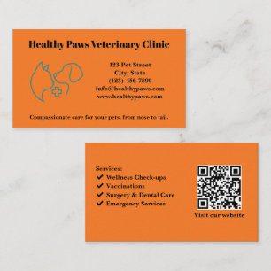 Benutzerdefinierte Veterinär-Klinik-Visitenkarte m Visitenkarte