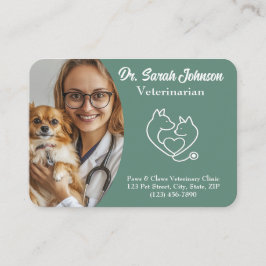 Benutzerdefinierte Veterinär-Visitenkarte mit Foto Visitenkarte