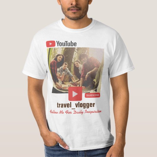 Benutzerdefinierte Video-Kanal-Werbeelemente T-Shirt (Vorderseite)