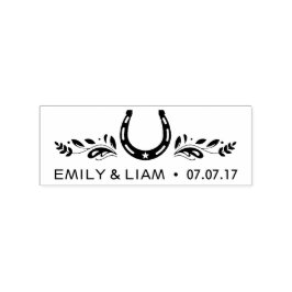 Benutzerdefinierte Viel Glück-Hochzeits-Briefmarke Gummistempel