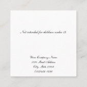 Benutzerdefinierte Viktorianische Vintage Ohrring- Terminkarte (Rückseite)