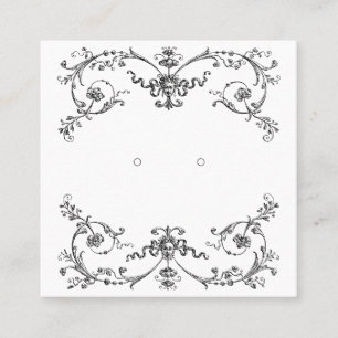 Benutzerdefinierte Viktorianische Vintage Ohrring- Terminkarte