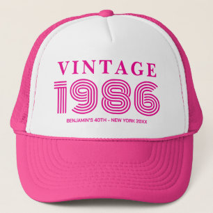 Benutzerdefinierte Vintage 40. 50. 60. 70. Geburts Truckerkappe