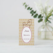 Benutzerdefinierte Vintage antike signierte Visite Visitenkarte (Stehend Vorderseite)