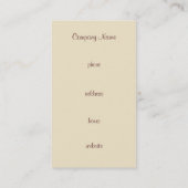 Benutzerdefinierte Vintage antike signierte Visite Visitenkarte (Rückseite)