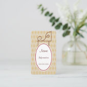 Benutzerdefinierte Vintage antike signierte Visite Visitenkarte (Stehend Vorderseite)