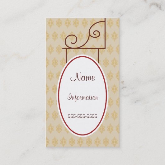 Benutzerdefinierte Vintage antike signierte Visite Visitenkarte (Vorderseite)