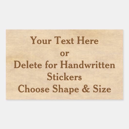 Benutzerdefinierte Vintage Aufkleber oder Blankauf (Vorderseite)