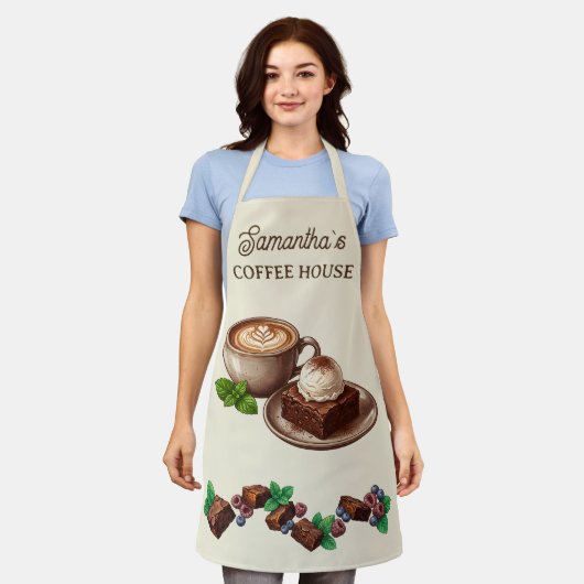 Benutzerdefinierte Vintage-Bäckerei-Ware Brownie-K Schürze (Getragen)