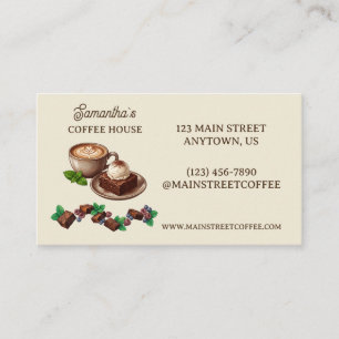 Benutzerdefinierte Vintage-Bäckerei-Ware Brownie-K Visitenkarte