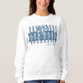 Benutzerdefinierte Vintage Blau Mama | Muttertag | Sweatshirt (Vorderseite)