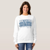 Benutzerdefinierte Vintage Blau Mama | Muttertag | Sweatshirt (Vorne ganz)