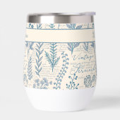 Benutzerdefinierte Vintage Blaue Wildblume Französ (Links)