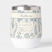 Benutzerdefinierte Vintage Blaue Wildblume Französ (Vorderseite)