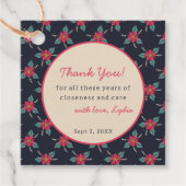 Benutzerdefinierte Vintage-Blumen-Dankeschön Geschenkanhänger (Vorderseite)