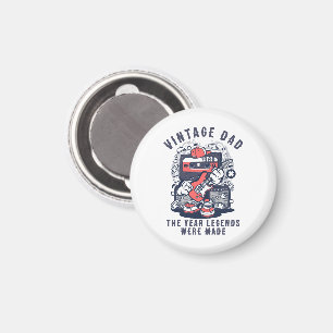 Benutzerdefinierte Vintage-Daddy-Legende Jahr Retr Magnet