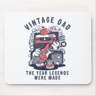 Benutzerdefinierte Vintage-Daddy-Legende Jahr Retr Mousepad