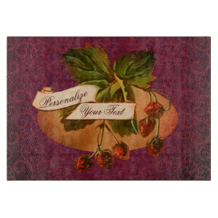 Benutzerdefinierte Vintage-Erdbeeren Retro-Frucht Schneidebrett