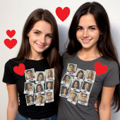 Benutzerdefinierte Vintage Foto-Collage T-Shirt