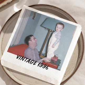 Benutzerdefinierte Vintage-Foto-Servietten mit Tex Serviette
