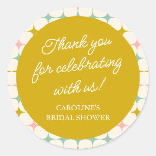 Benutzerdefinierte Vintage geometrische Pastell Da Runder Aufkleber