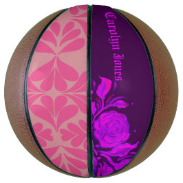 Benutzerdefinierte Vintage-Gotik-Rosen-Gravur Basketball