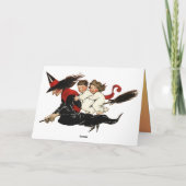 Benutzerdefinierte Vintage Halloween-Grußkarte Karte (Rückseite)