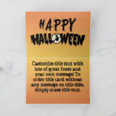 Benutzerdefinierte Vintage Halloween-Grußkarte Karte (Innenseite)