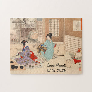 Benutzerdefinierte Vintage-Japanische Teezeremonie Puzzle