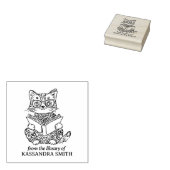 Benutzerdefinierte Vintage Katze aus der Bibliothe Gummistempel (Stempel)