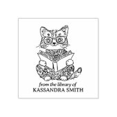 Benutzerdefinierte Vintage Katze aus der Bibliothe Gummistempel (Prägung)