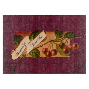 Benutzerdefinierte Vintage-Kirschen Retro-Frucht O Schneidebrett
