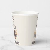 Benutzerdefinierte Vintage-Küsten-Cafe-Merchandise Pappbecher (Rechts)