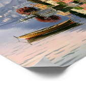 Benutzerdefinierte Vintage-Landschaft am Comer See Poster (Ecke)