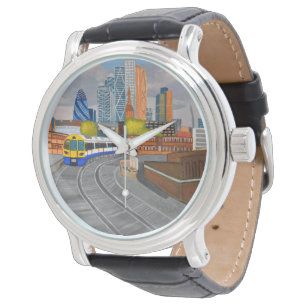 Benutzerdefinierte Vintage-Leder-London-Overground Armbanduhr