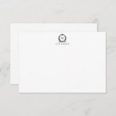 Benutzerdefinierte Vintage Monogramm-Weckerkarte Mitteilungskarte (Vorne/Hinten)