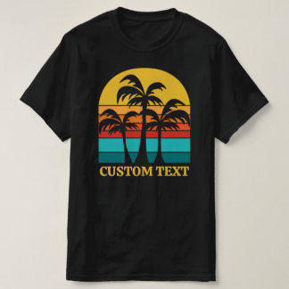 Benutzerdefinierte Vintage Palmbaumen T-Shirt