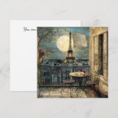 Benutzerdefinierte Vintage-Paris-Eiffelturm-Romant (Vorne/Hinten)