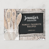 Benutzerdefinierte Vintage Personalisierte Rezept- Einladungspostkarte (Rückseite)