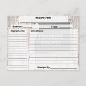 Benutzerdefinierte Vintage Personalisierte Rezept- Einladungspostkarte (Vorderseite)