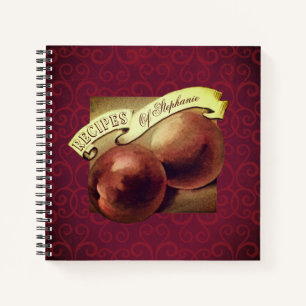 Benutzerdefinierte Vintage-Pfirsiche Elegante Retr Notizblock