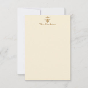 Benutzerdefinierte Vintage-Queen-Bee-Notizkarte Mitteilungskarte