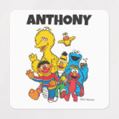 Benutzerdefinierte Vintage Sesamstraße Pals Kleidu Etiketten (Design 1)