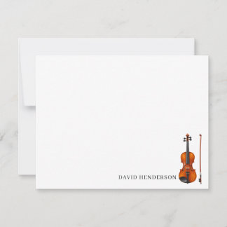 Benutzerdefinierte Violin Notizkarte Mitteilungskarte