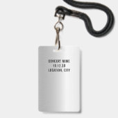 Benutzerdefinierte VIP All Access Concept Imitate  Ausweis (Rückseite mit Lanyard)